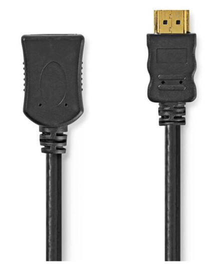 Nedis High Speed HDMI ™ kabel med Ethernet | HDMI ™ -kontakt | HDMI™ Output | 4K@60Hz | ARC | 10.2 Gbps | 5.00 m | Rund | PVC | Sort | Label