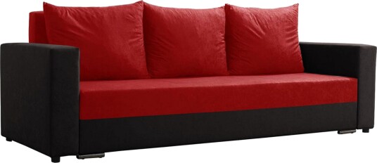 Banaso Sofa Svart/Rød