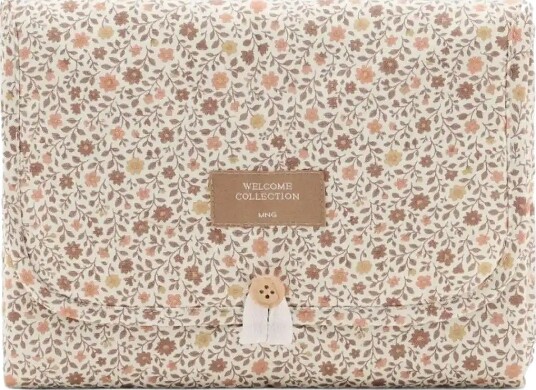 Mango Foldable Portable Changing Mat With Flowers NATURAL WHITE One Size