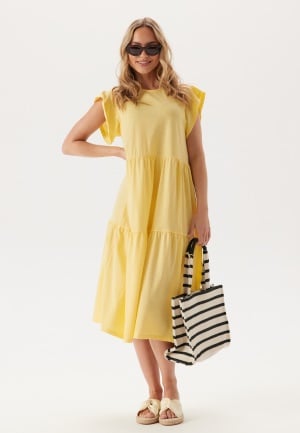 VILA Visummer S/S midi dress Pale Banana S
