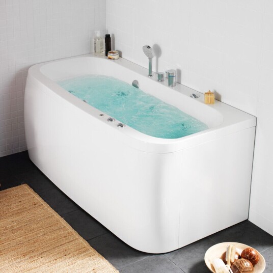 Hafa Aqua 160SQ Badekar/Massasjekar 1575x750 mm, System Deluxe Hafa Aqua 160SQ Badekar/Massasjekar 1575x750 mm, System Deluxe