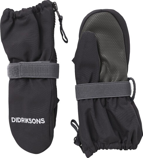 Didriksons   Vintervotter Biggles Kids' Zip Mittens   Svart