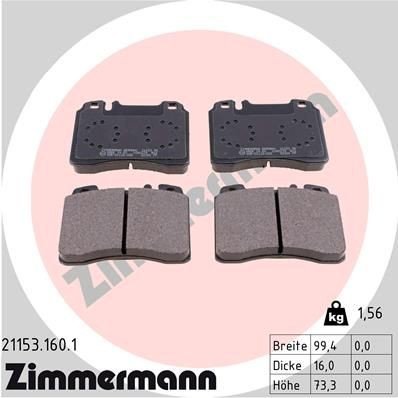 Bremseklosser ZIMMERMANN 21153.160.1 Bremseklosser ZIMMERMANN 21153.160.1