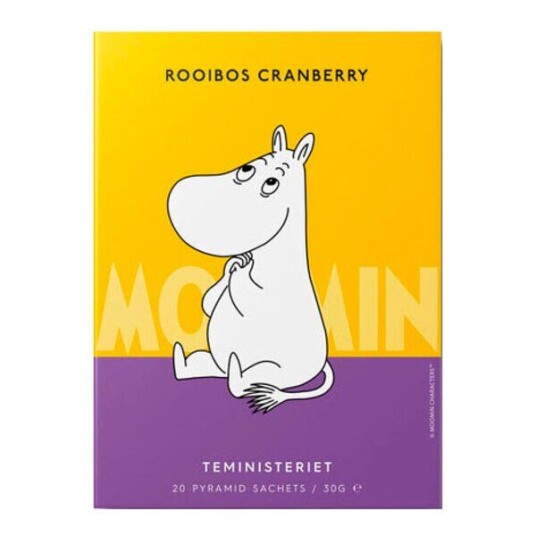 Teministeriet Mummi pyramideposer Mummitrollet rooibos te tranebær 20 stk Teministeriet Mummi pyramideposer Mummitrollet rooibos te tranebær 20 stk