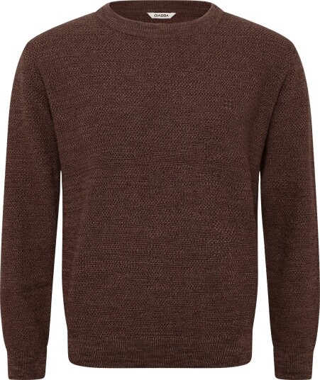 Gabba Gablamix Coro O Neck Ls Knit BROWN SLATE XL Gabba Gablamix Coro O Neck Ls Knit BROWN SLATE XL