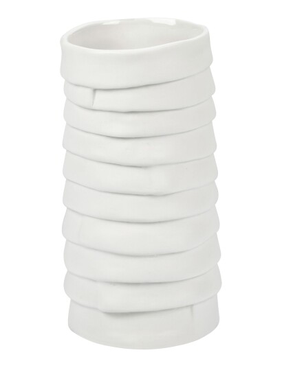 Mette Ditmer Ribbon Vase, Small - White - H7CM Mette Ditmer Ribbon Vase, Small - White - H7CM