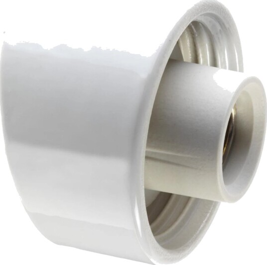 Sokkel Gjenge 84 5 Mm Hvit IP54 Skrå E27 75W Med