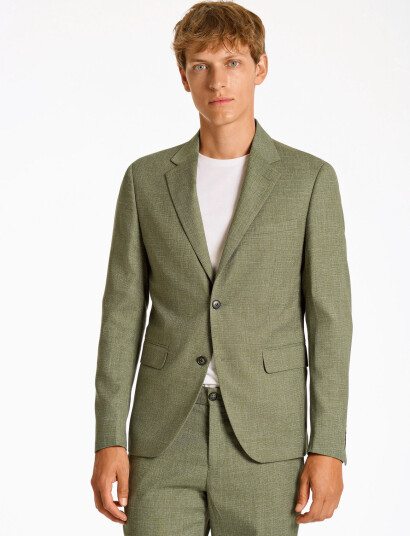 Lindbergh Structure Stretch Suit   Khaki green   52
