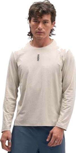 Hoka EveryRun Long Sleeve Herre Rkg/River Rock Grey S