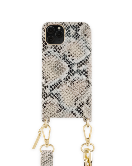Ideal Of Sweden Statement Necklace Case iPhone 11 Pro Beige Shimmery Snake