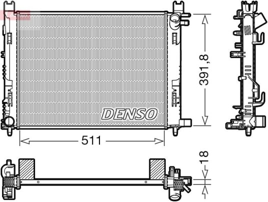 Radiator DENSO DRM37002 Radiator DENSO DRM37002