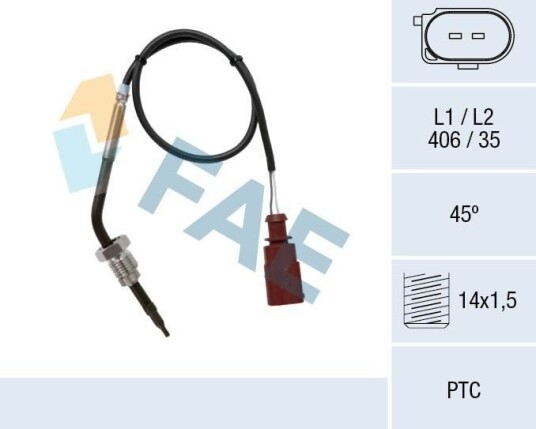 Sensor, eksostemperatur FAE 68049