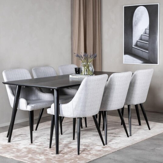 Venture Home Spisegruppe Venture Home Dipp med 6 Plaza Stoler GR20633