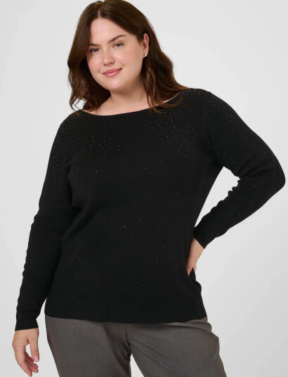 Kaffe Curve Kcmina Knit Pullover - Black - M
