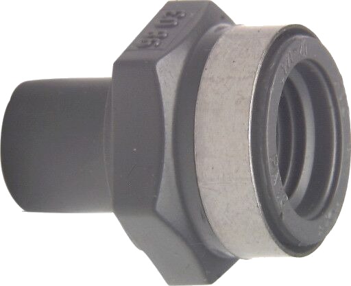 25 mm x 1/2" PVC-reduksjonsnippel/muffe grey 25mm-1/2in
