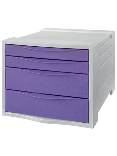 Esselte Colour'Breeze Drawer Cabinet 4 drawers Lavender