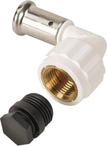 Henco Pres Vinkel 90° Pvdf 32 Mm X 1" Pres/Indvendig Gevind