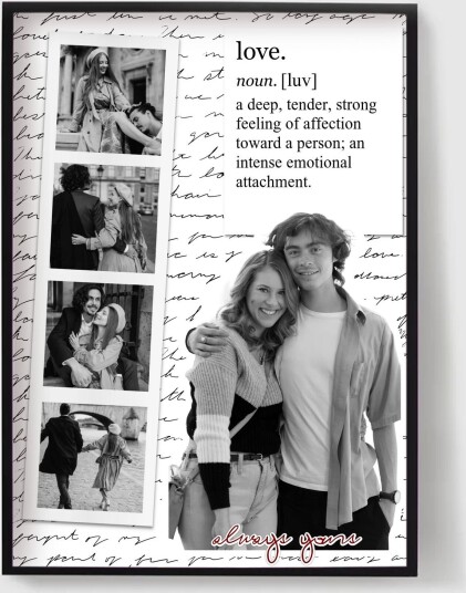 Personlig Plakat Kjærlighetsdefinisjon med Polaroid kollasj