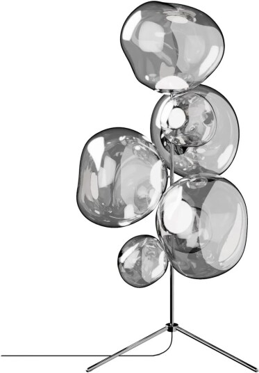 Tom Dixon Melt Floor Chandelier LED Gulvlampe Silver