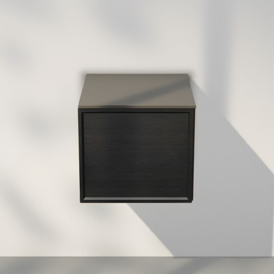 INR Iconic Nordic Rooms Air Wood Servantskap med 1 dør B400xh350xd450mm Black oak / 40cm Venstrehengslet INR Iconic Nordic Rooms Air Wood Servantskap med 1 dør B400xh350xd450mm Black oak / 40cm Venstrehengslet