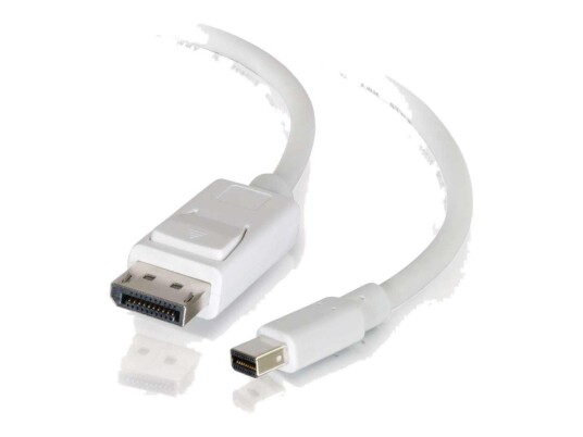 C2G 2m Mini DisplayPort to DisplayPort Adapter Cable 4K UHD - White - DisplayPort-kabel - 2 m