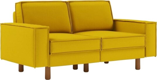 Vilsa 2 seters sofa Gul/Brun
