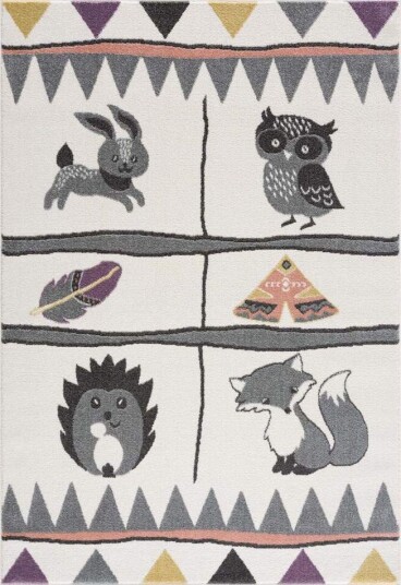 Barneteppe Animals multi Størrelse: 160 x 230 cm