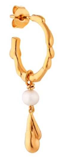 Jane Kønig Drippy Hoop with Pearl Drop - Gold Jane Kønig Drippy Hoop with Pearl Drop - Gold