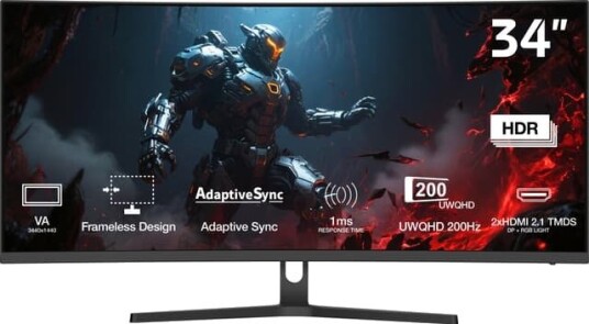 NOS 34" UWQHD/VA/200Hz/1ms gamingskjerm 444783