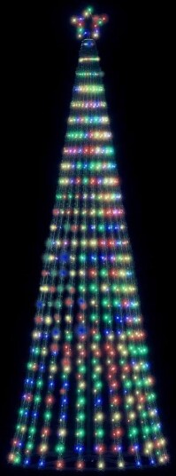 LED juletre 475 LEDs Fargerike 247 cm
