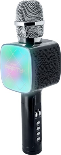 BigBen Interactive Party Karaoke Microphone with LED + Bluetooth - Svart BigBen Interactive Party Karaoke Microphone with LED + Bluetooth - Svart