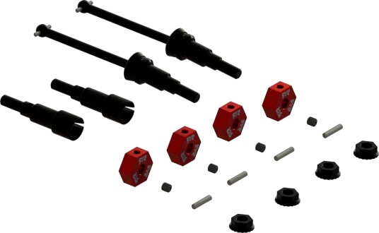 ARRMA ARA311231 Metal Axle & Wheel Hex Set B (4) GROM