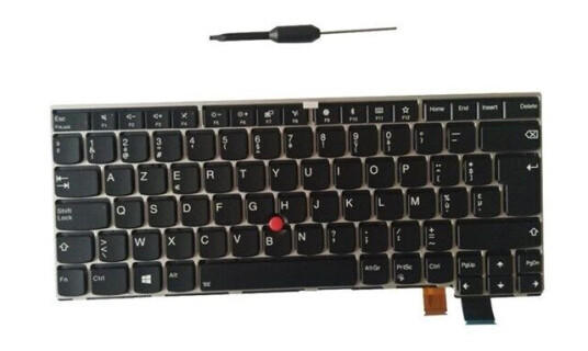 Lenovo Chicony - Brbart tastatur - til utskifting - Belgisk - Slv
