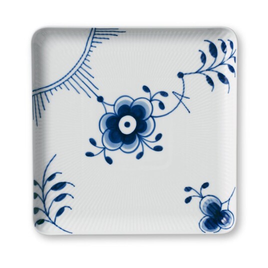 Royal Copenhagen Blue Fluted Mega kvadratisk tallerken 20x20 cm