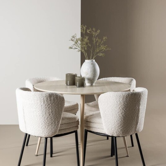 Venture Home Spisegruppe Venture Home Plaza Ø100 med 4 stk Agnes Stoler GR24477