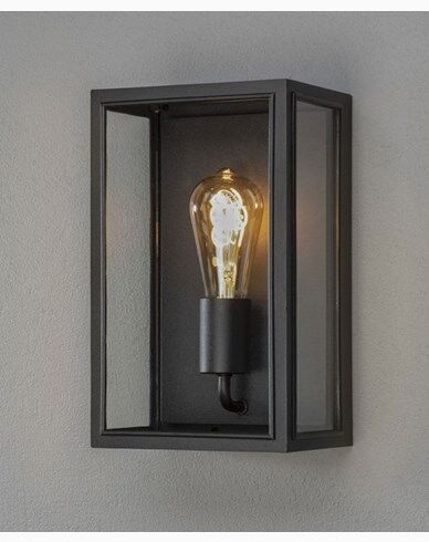 Konstsmide Carpi vegglykte svart medium klart glass E27 Konstsmide Carpi vegglykte svart medium klart glass E27