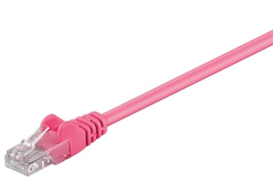 Goobay Kretskabel CAT 5e U/UTP magenta 1,5 m kobberbelagt aluminiumtråd CCA