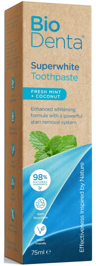 Beconfident SUPERWHITE Toothpaste Fresh Mint + Coconut 75 ml
