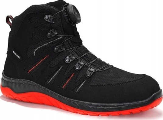 Shoes Elten Maddox Boa Mid Esd S3 Src, Black/Red 47