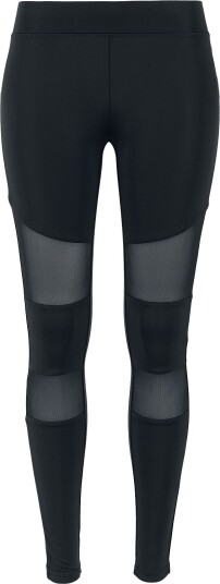 Urban Classics Leggings - Ladies Tech Mesh Leggings - XS til 5XL - Damer - svart