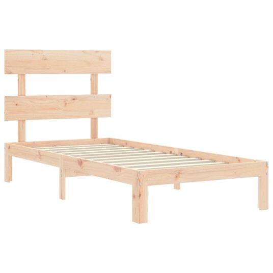 vidaXL Sengeramme med hodegavl 2FT6 liten enkel heltre 8720845986612