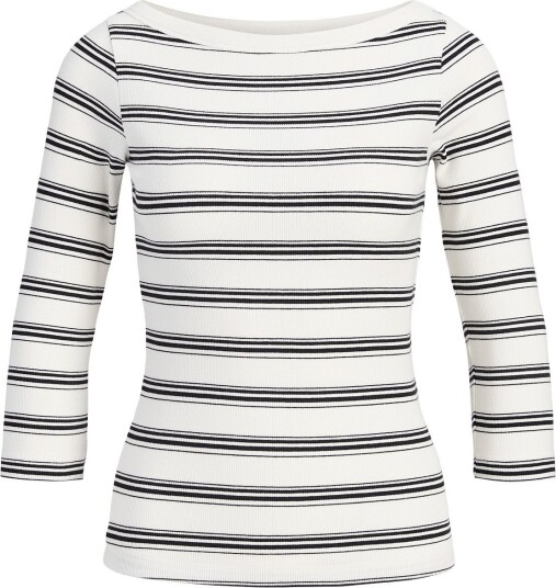 JJXX Jxfifi Str 3/4 Striped Boatneck Top Jrs Black M