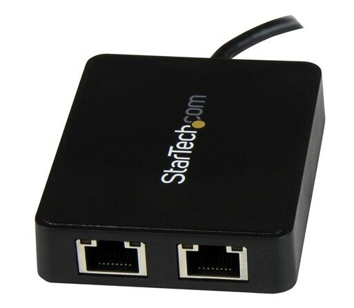 StarTech.com USB C to Dual Gigabit Ethernet Adapter with USB (Type-A) Port
