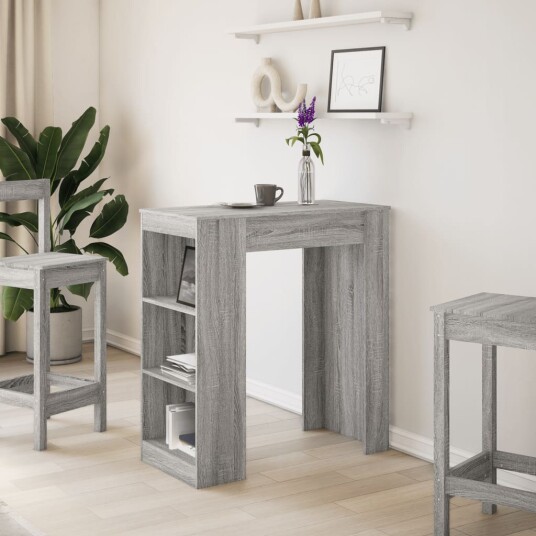 Barbord med stativer grå sonoma 95x47x103,5 cm konstruert tre 8721158386755 Barbord med stativer grå sonoma 95x47x103,5 cm konstruert tre 8721158386755