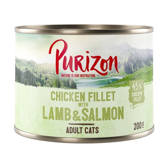 Purizon Adult 24 X 200 G -Kornfritt Kyllingfilet Med Laks & Lam