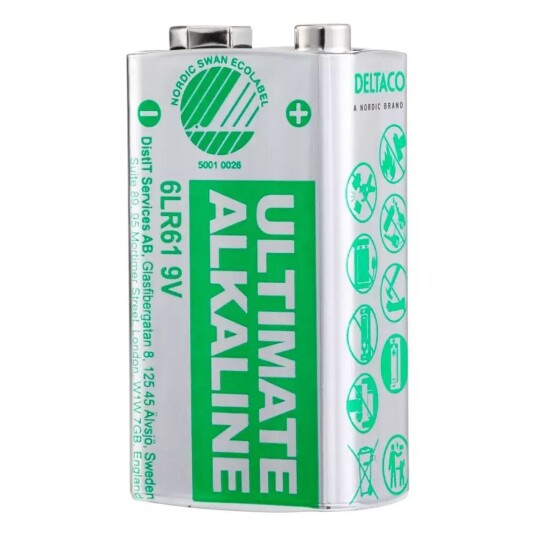 Deltaco Alkaline 10 x 9V Batterier