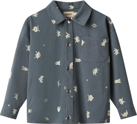 Wheat Overshirt L/S Marcel Blue 104