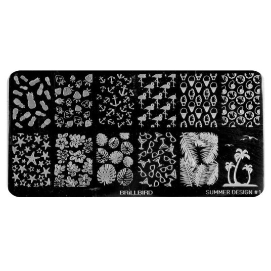 Brillbird Norge Stempel plate Sommer Design