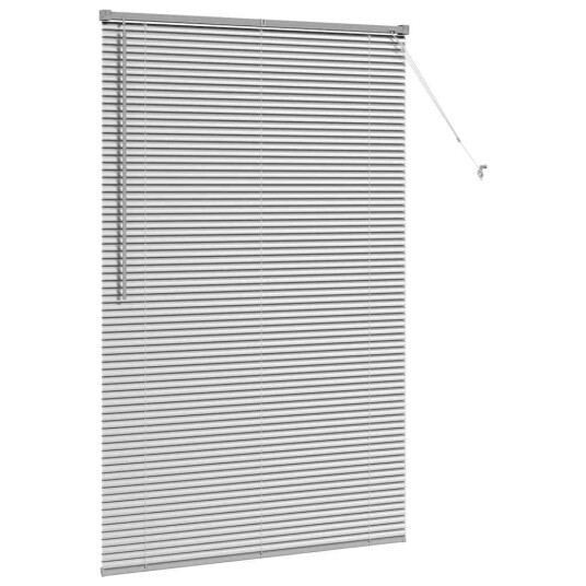 Vindu Persienne med gardiner Manual sølv Aluminium Vindu Persienne med gardiner Manual sølv Aluminium