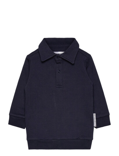 Geggamoja Collar Sweater Deep Red - Navy - 86/92